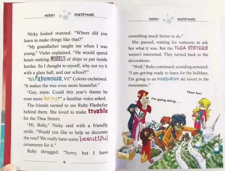 مجموعة من 9 كتب قصصية للأطفال من سلسلة ثيا ستيلتون سكولاستيك، غلاف مقوى، ملونة بالكامل، من سلسلة روايات المغامرات A set of 9 children's storybooks from the Thea Stilton Scholastic series, hardcover, full color, from the adventure novel series