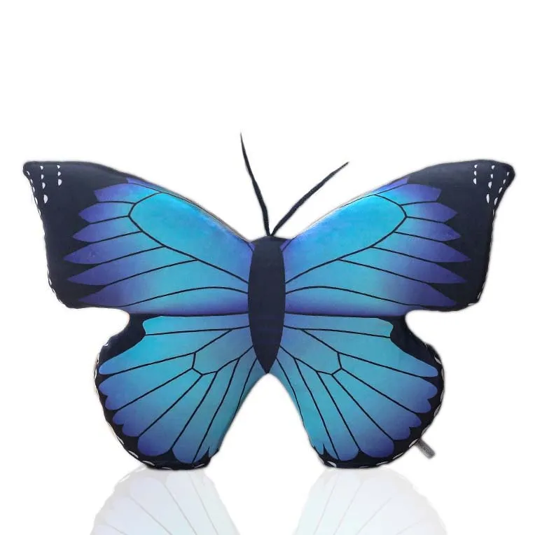 3D Animals Pillows Lifelike Butterfly Shape Cushions Super Soft Short Plush Toys Decorative Home