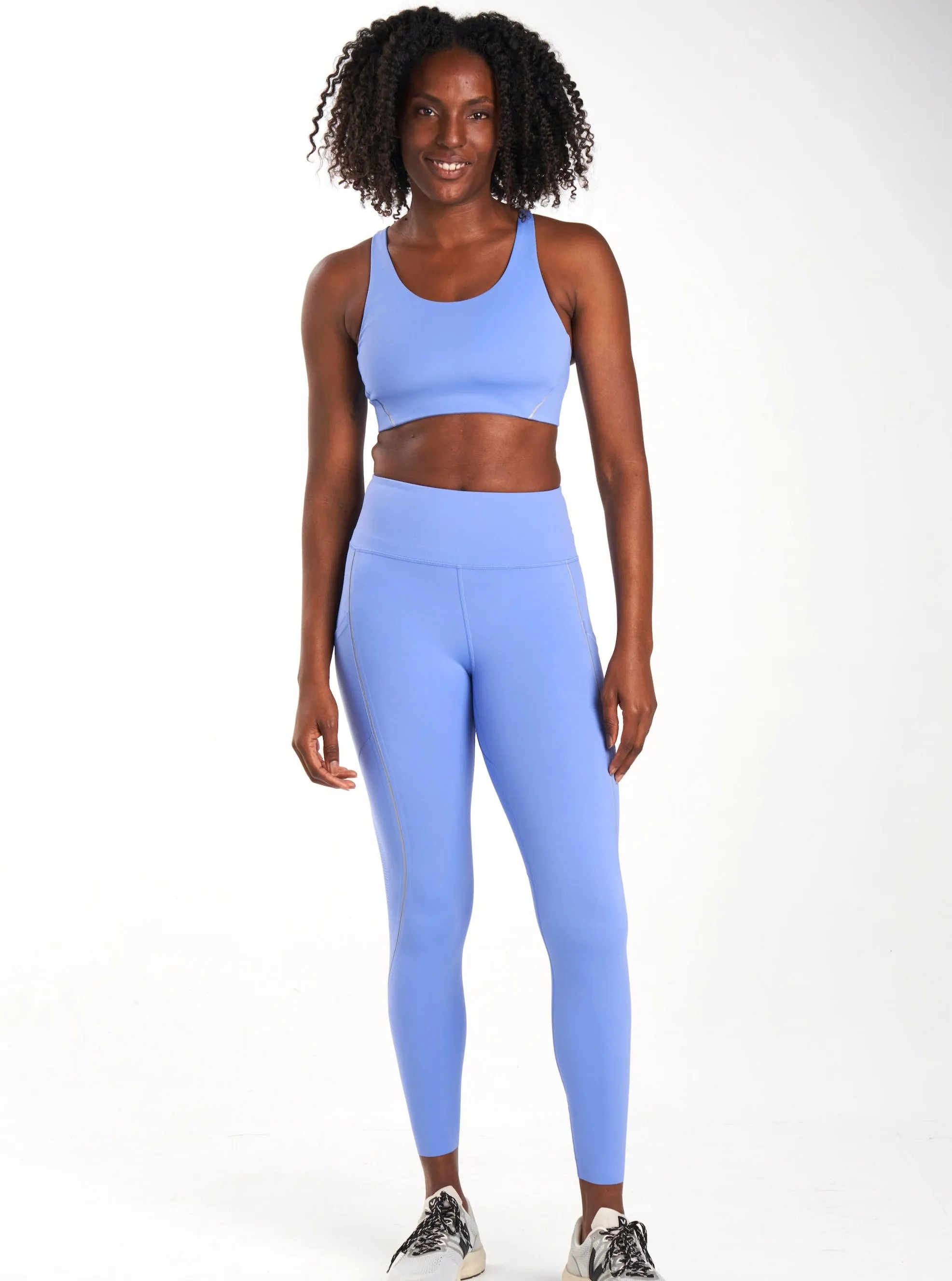 ALRN Mid Support Crop Bra - Iris