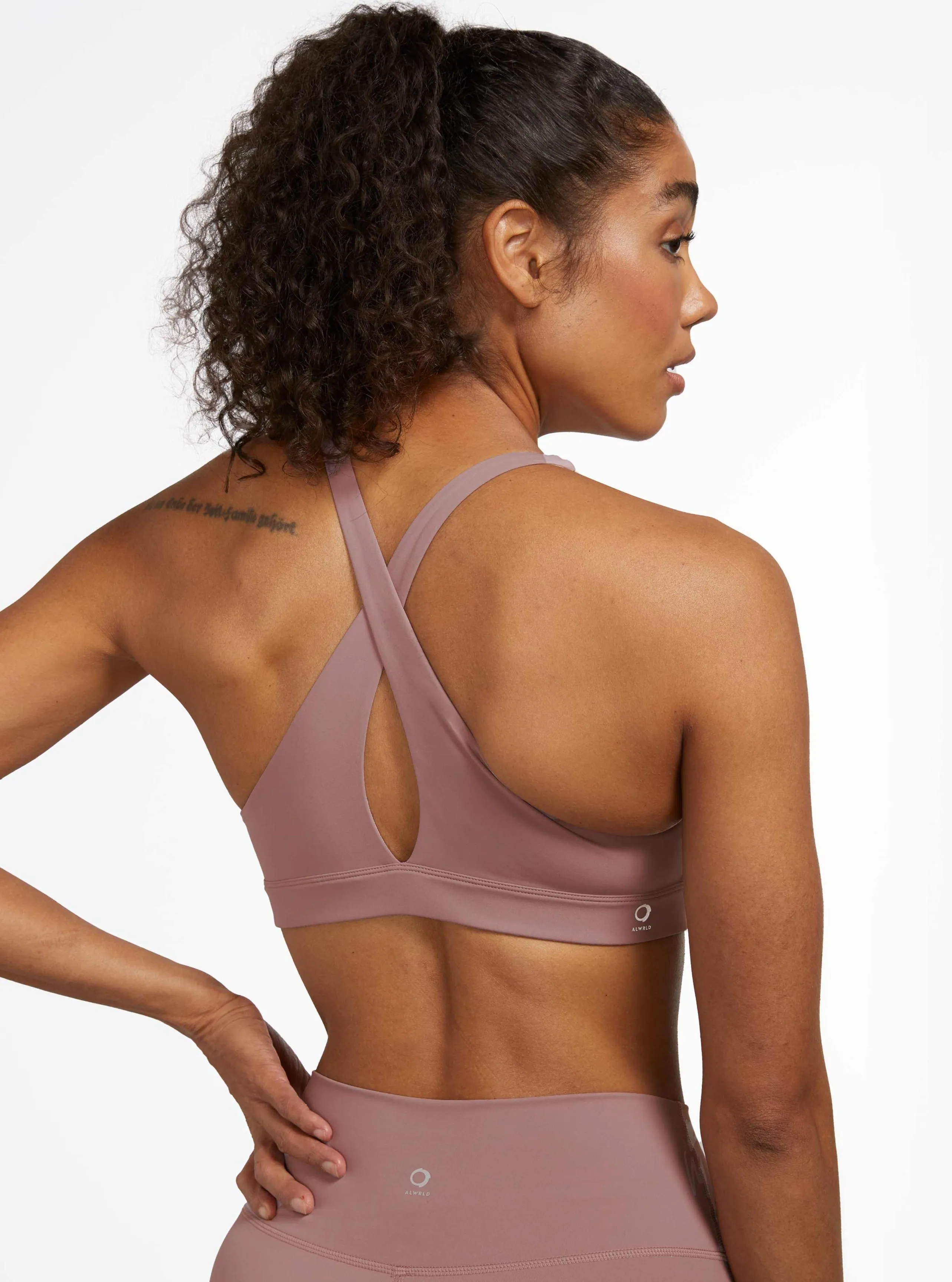 ALRN Mid Support Crossback Bra - Elderberry
