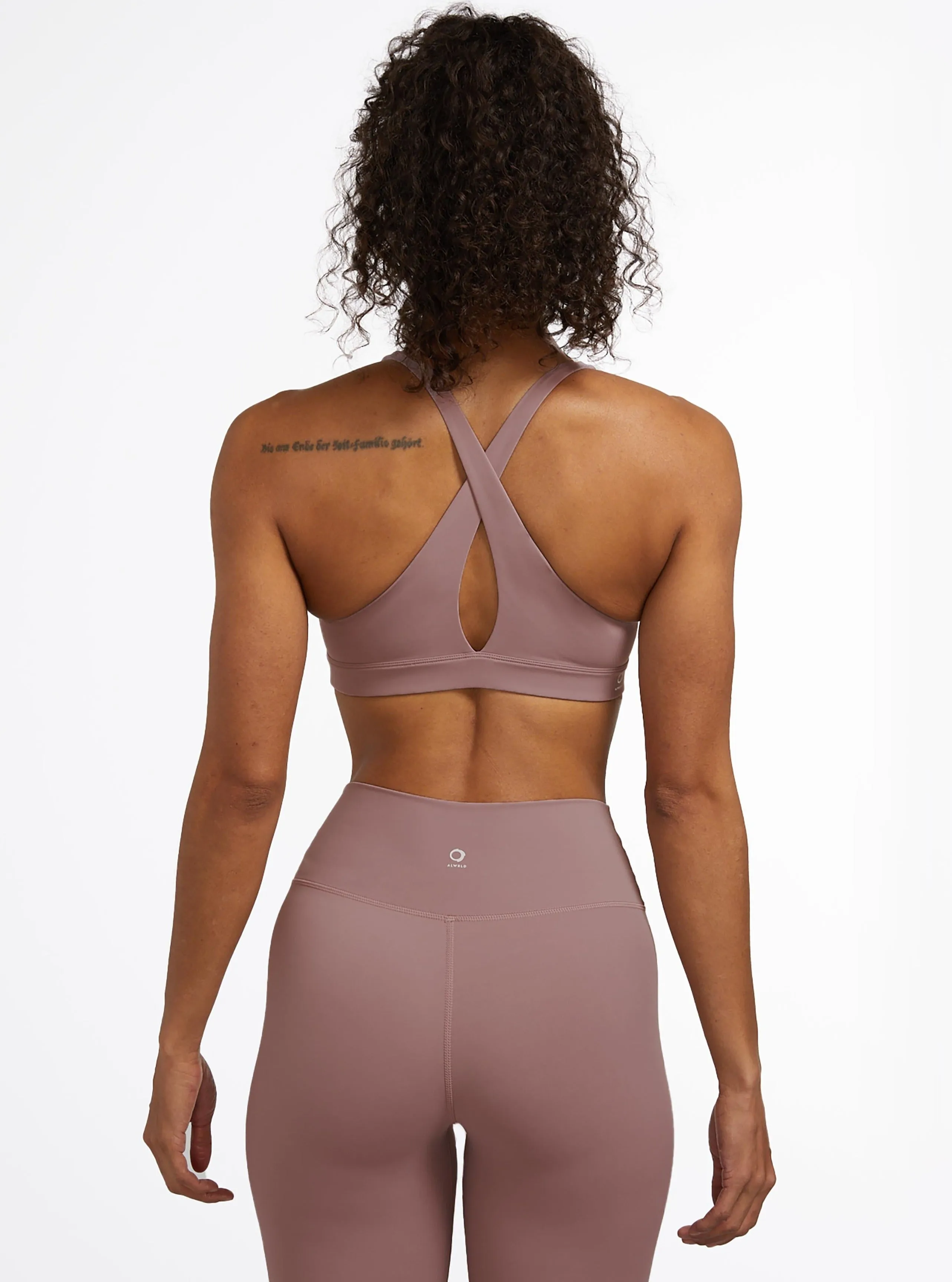ALRN Mid Support Crossback Bra - Elderberry