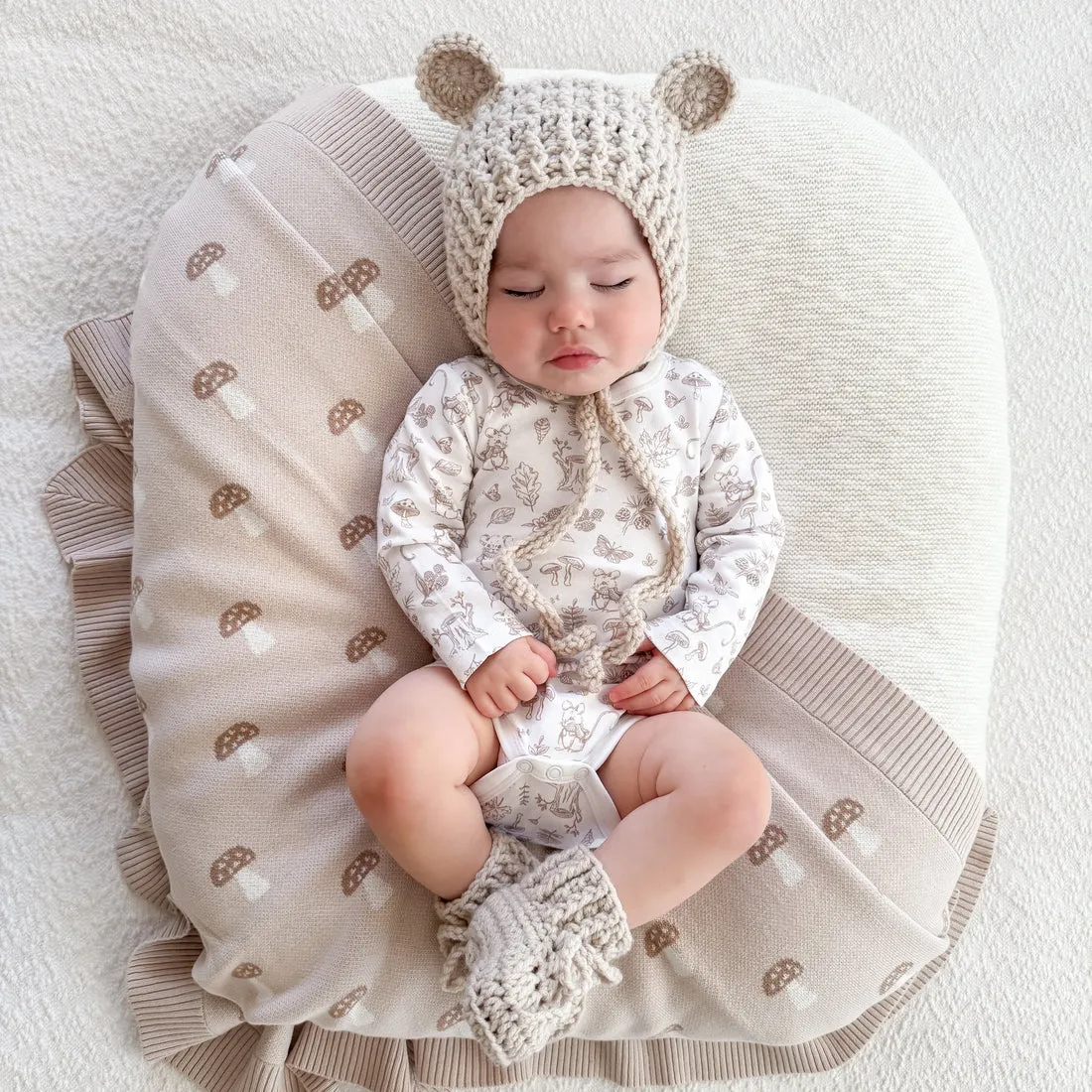 AW25 - Knit Blanket - Mushroom