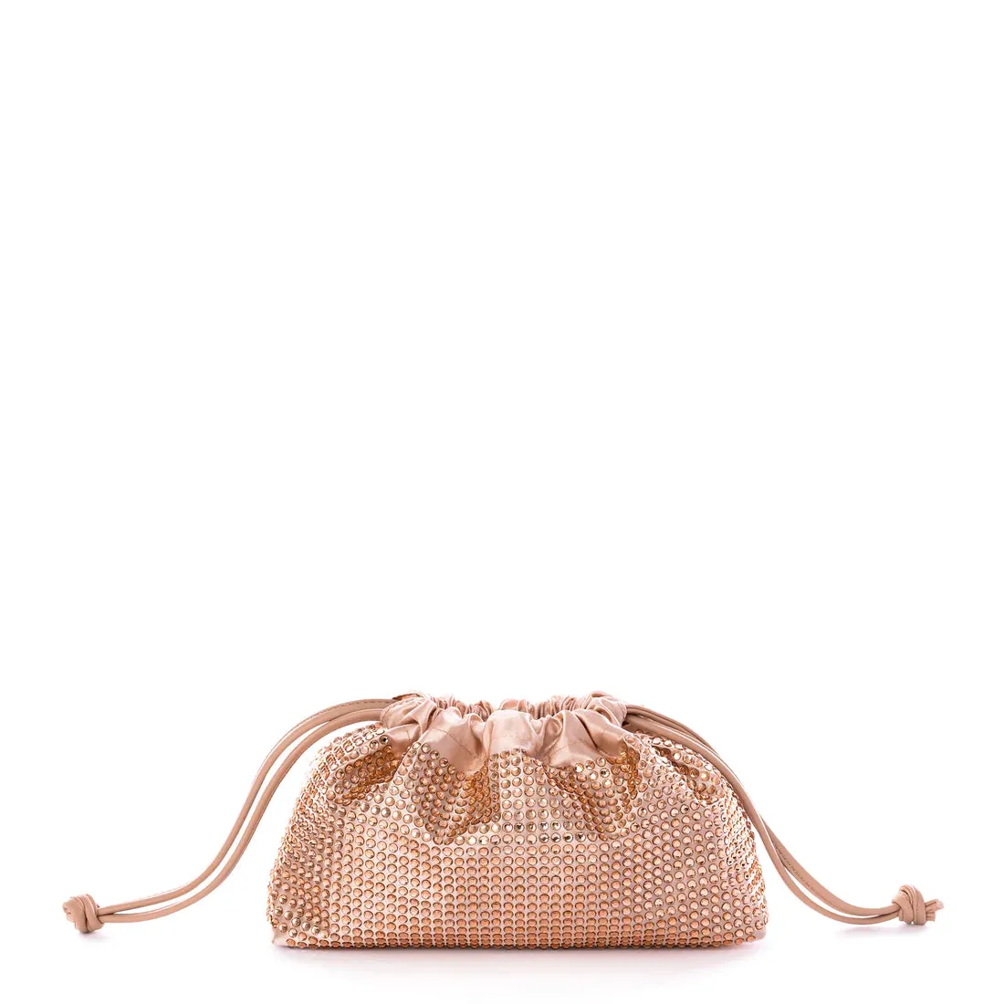 Brea Champagne Blush with Crystals Clutch Bag with Removable Chain - Jules Kae JK108 - WHSL