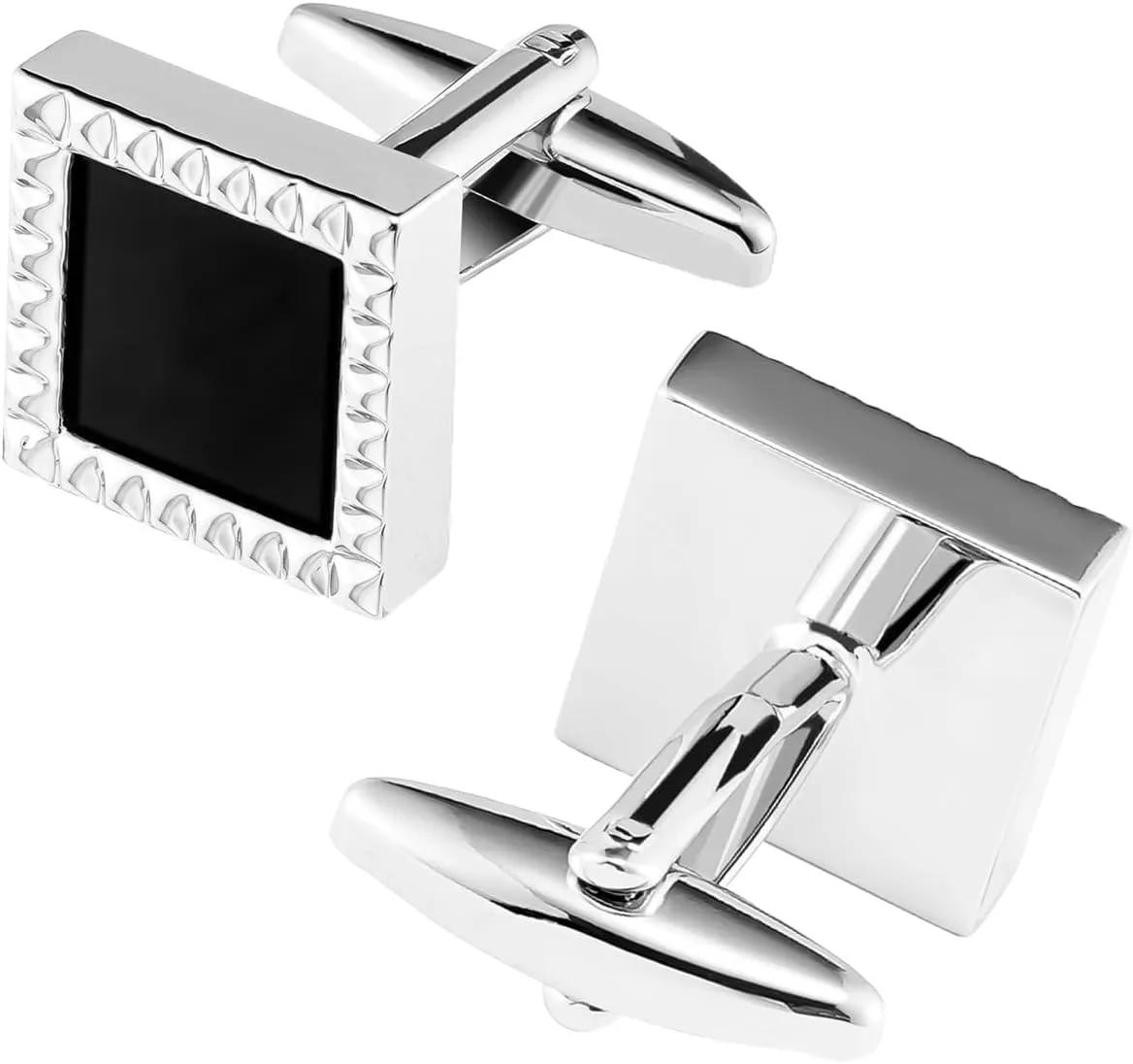 Cufflinks for Men Classic Wedding Business Shirt Cuff Links Silver Gold Black Set Gifts with Box