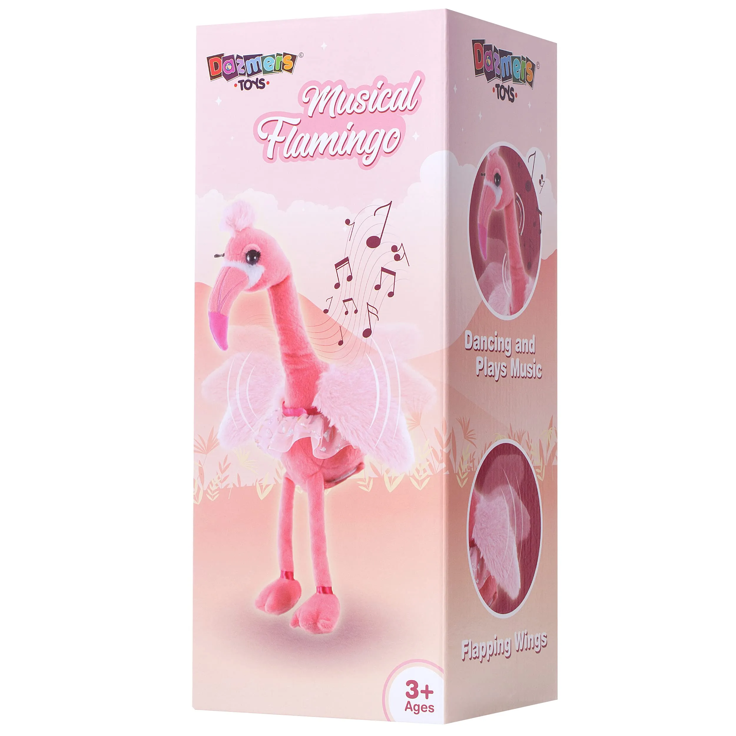 Dancing Flamingo - Interactive Toddler Toys - Cute and Soft Stuffed Animal for Baby - Live