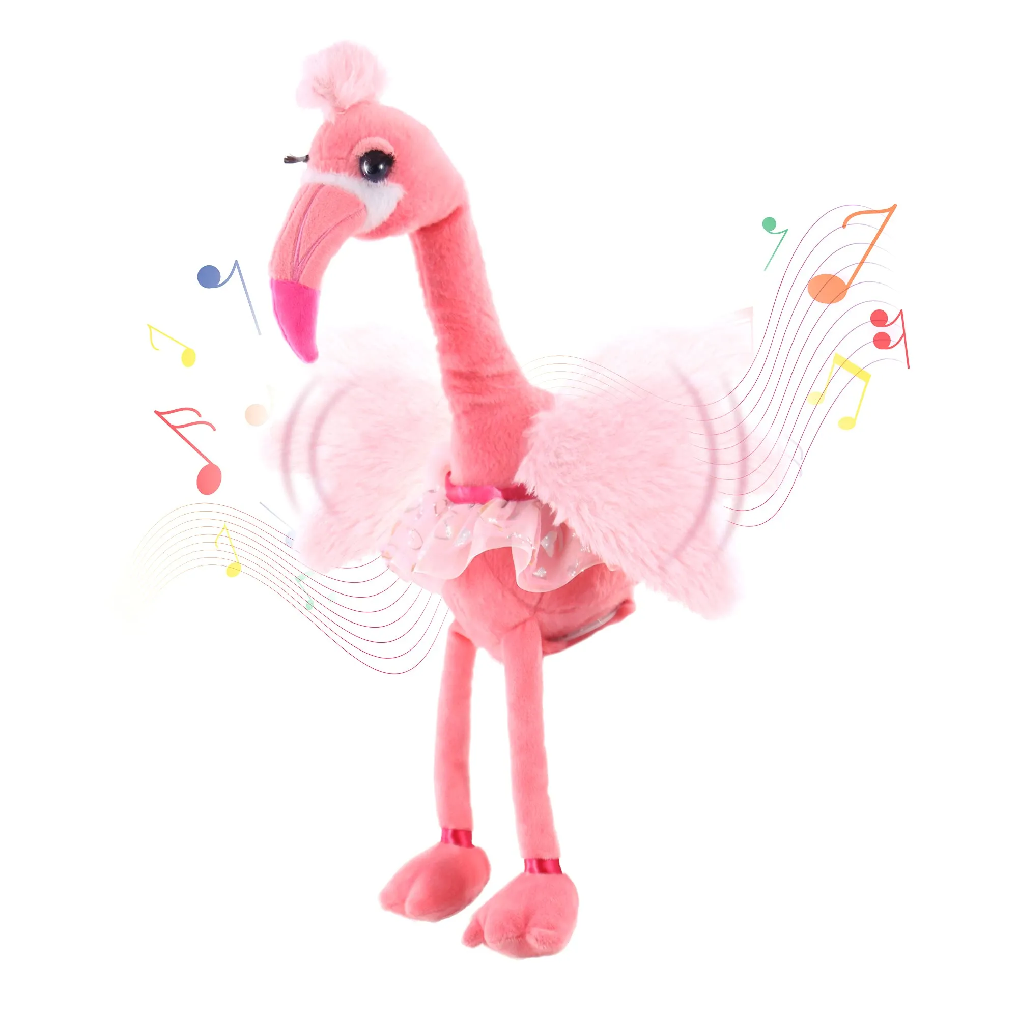 Dancing Flamingo - Interactive Toddler Toys - Cute and Soft Stuffed Animal for Baby - Live