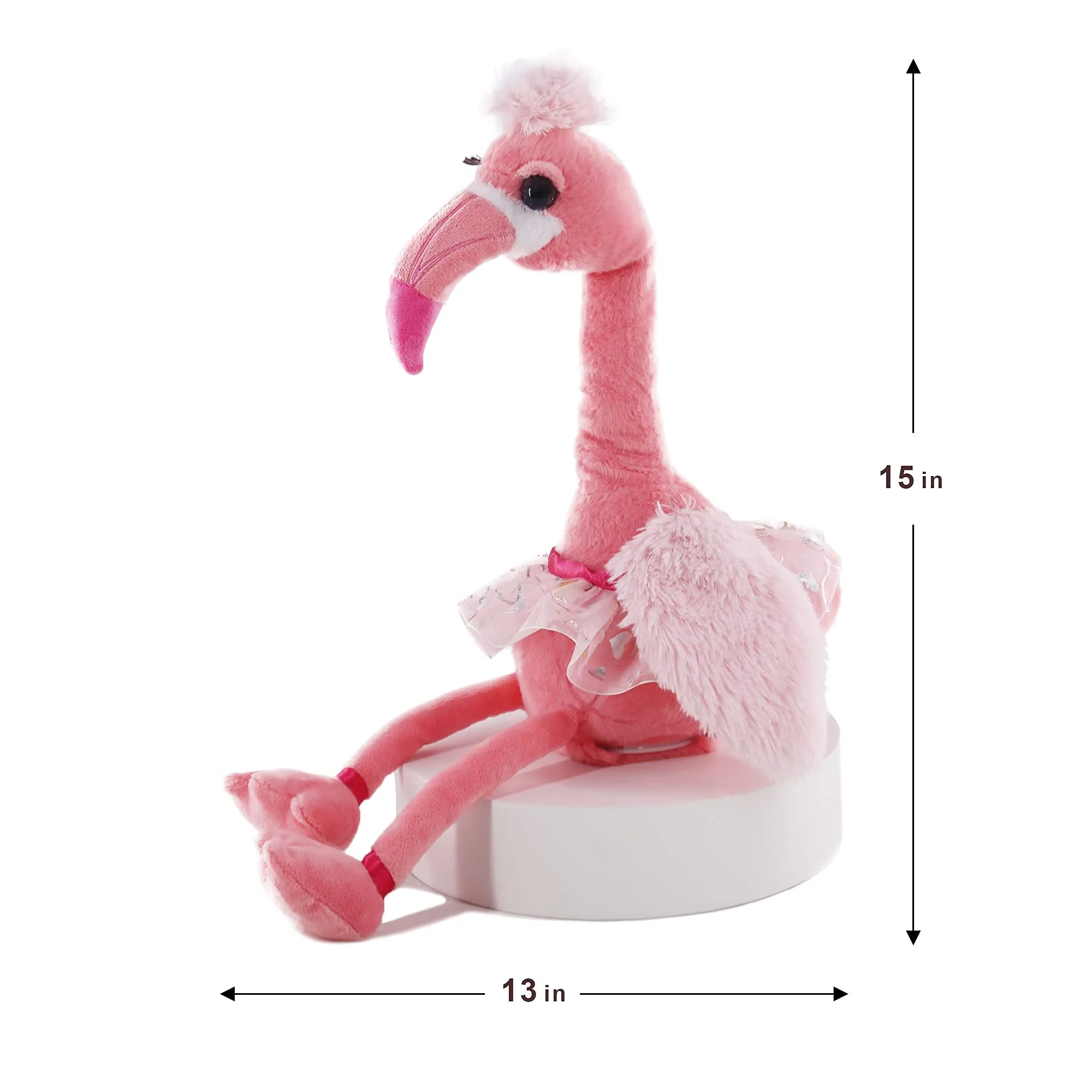 Dancing Flamingo - Interactive Toddler Toys - Cute and Soft Stuffed Animal for Baby - Live
