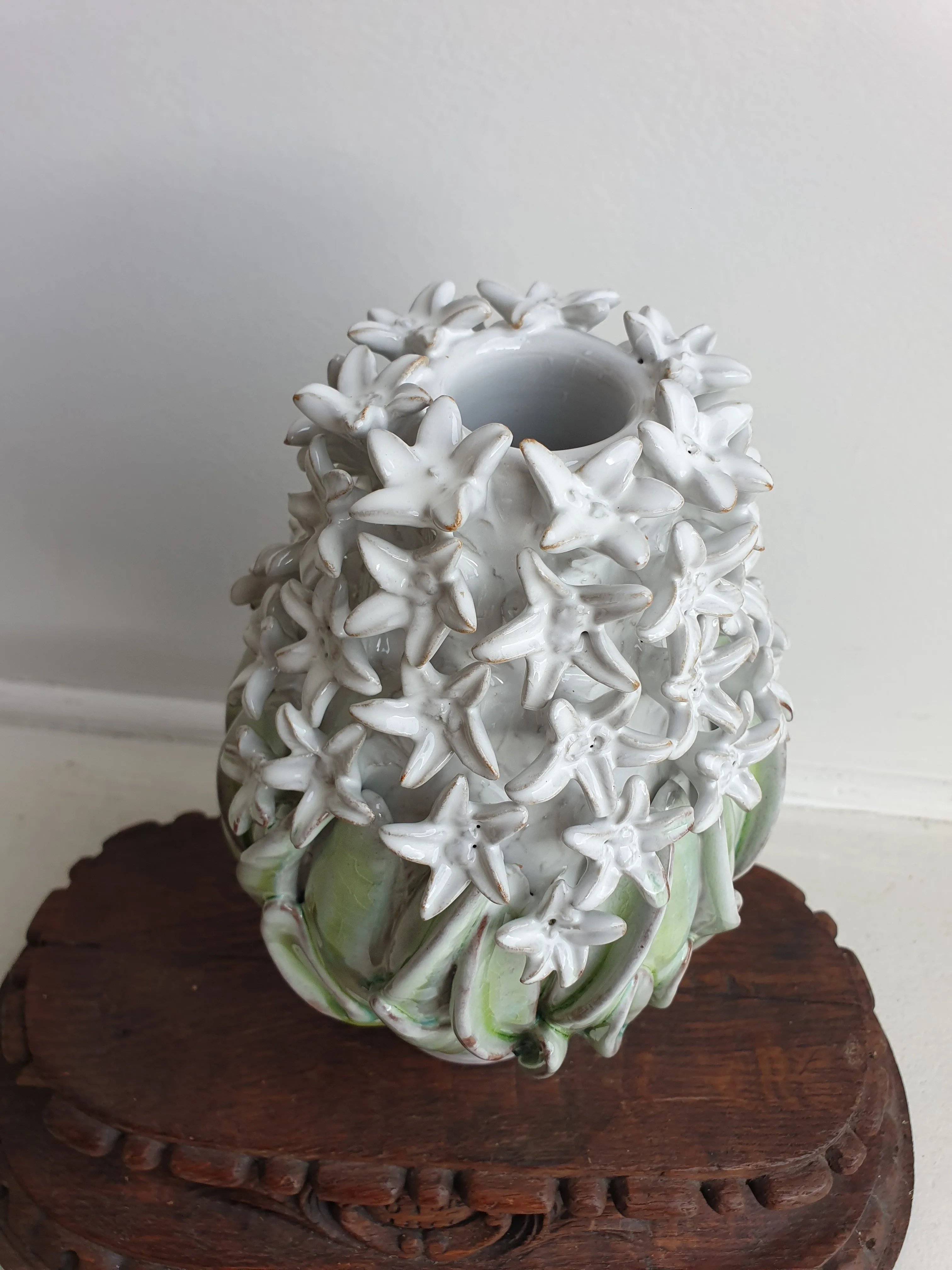 European Ceramic Hyacinth Vase - White