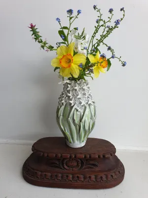 European Ceramic Hyacinth Vase - White