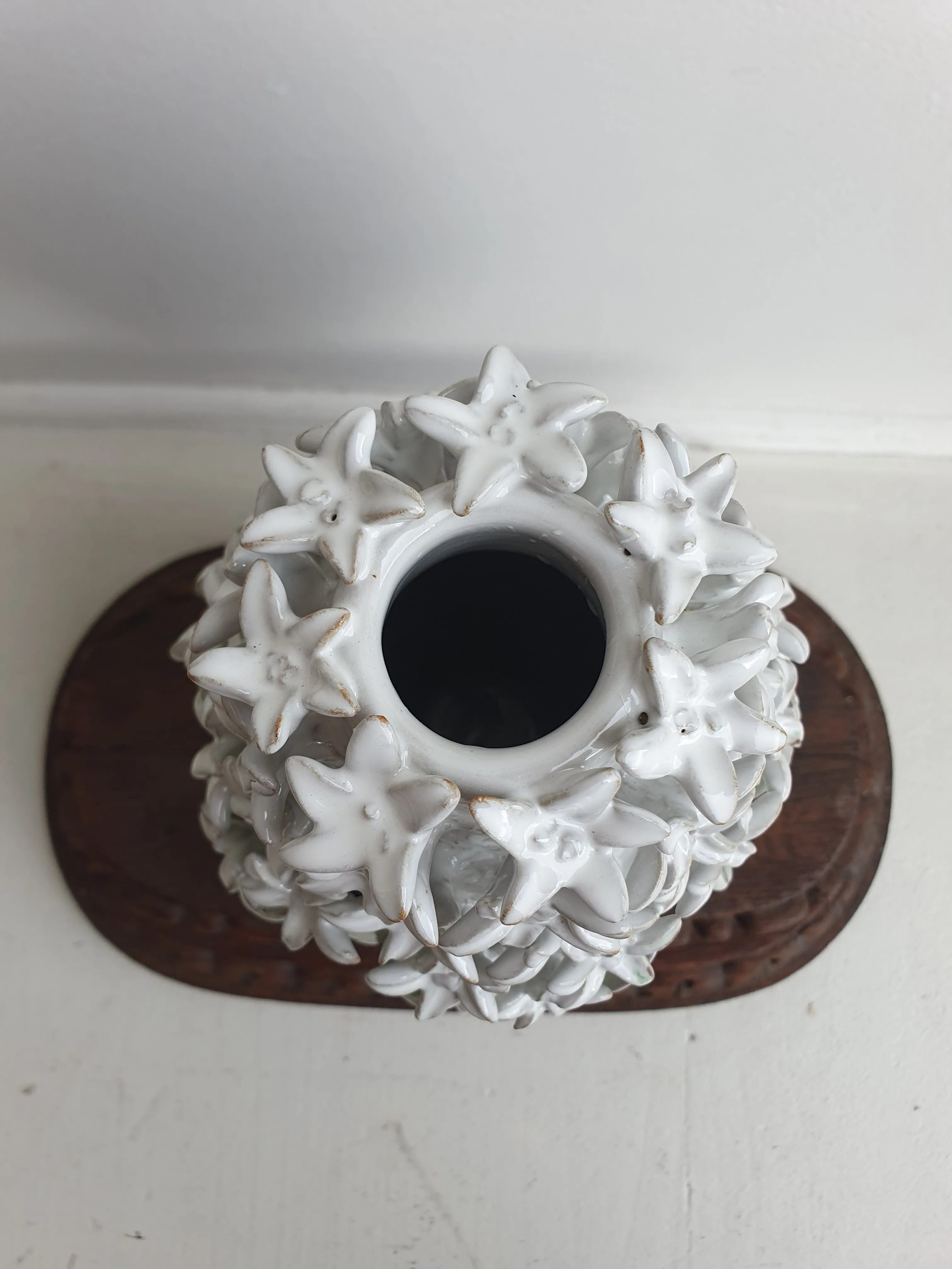European Ceramic Hyacinth Vase - White