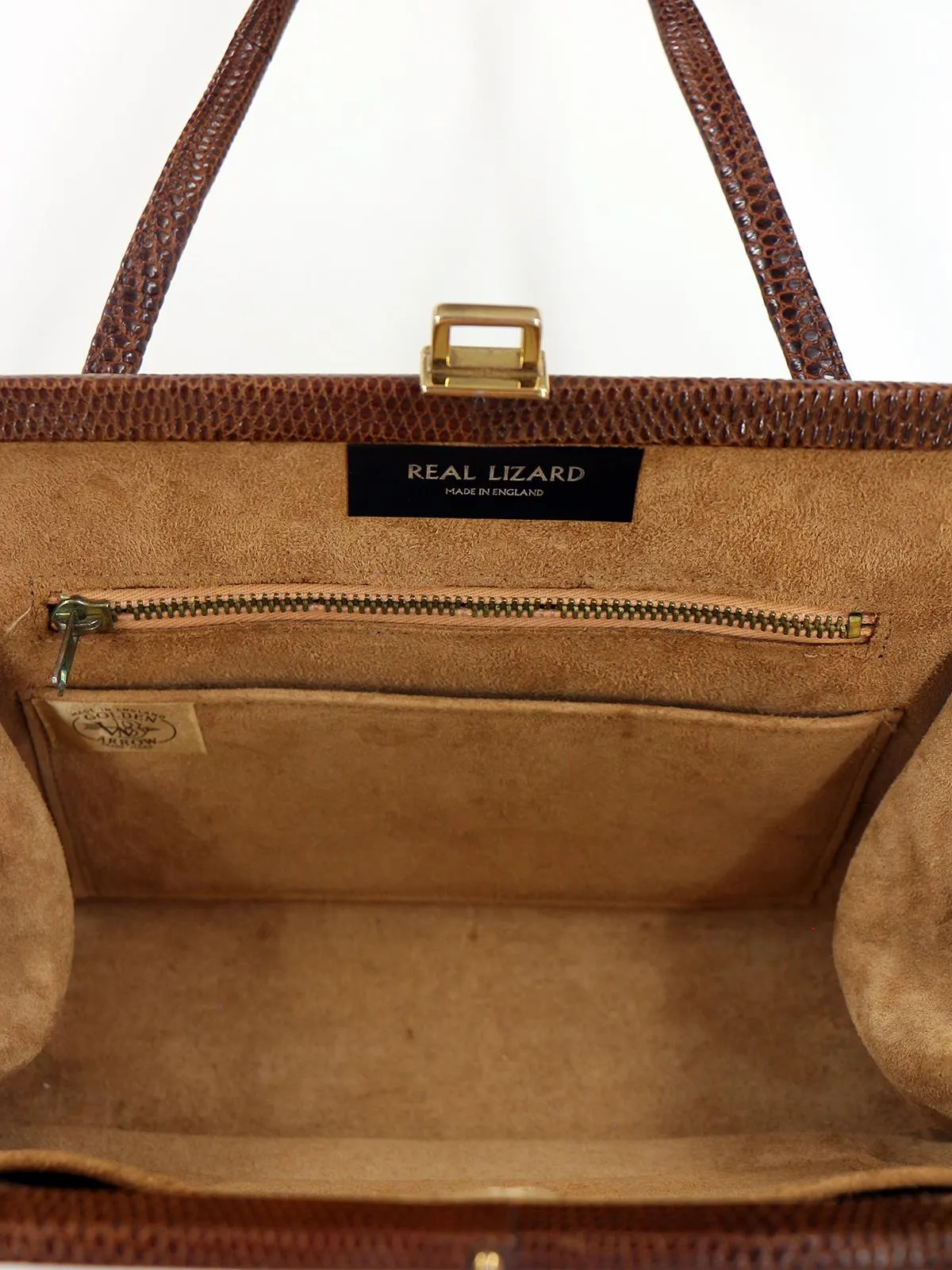 Golden Arrow Real Lizard Vintage Frame Bag