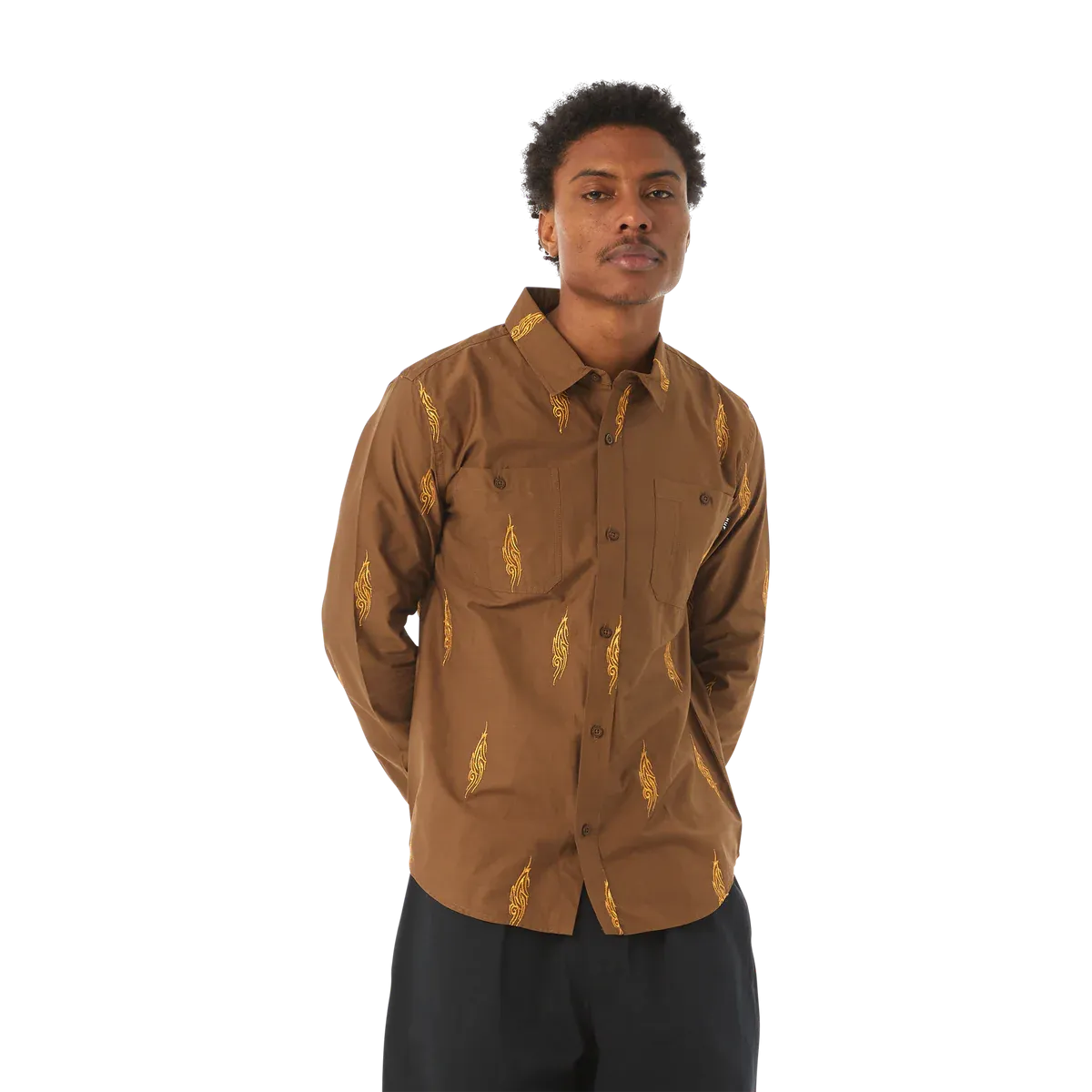 Larkin Embroidered Work Shirt - Bison