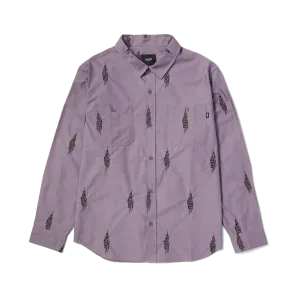 Larkin Embroidered Work Shirt - Dust Purple