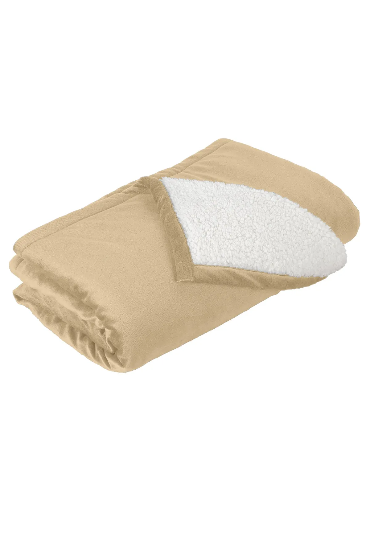 Port Authority Mountain Lodge Custom Blankets, Soft Camel