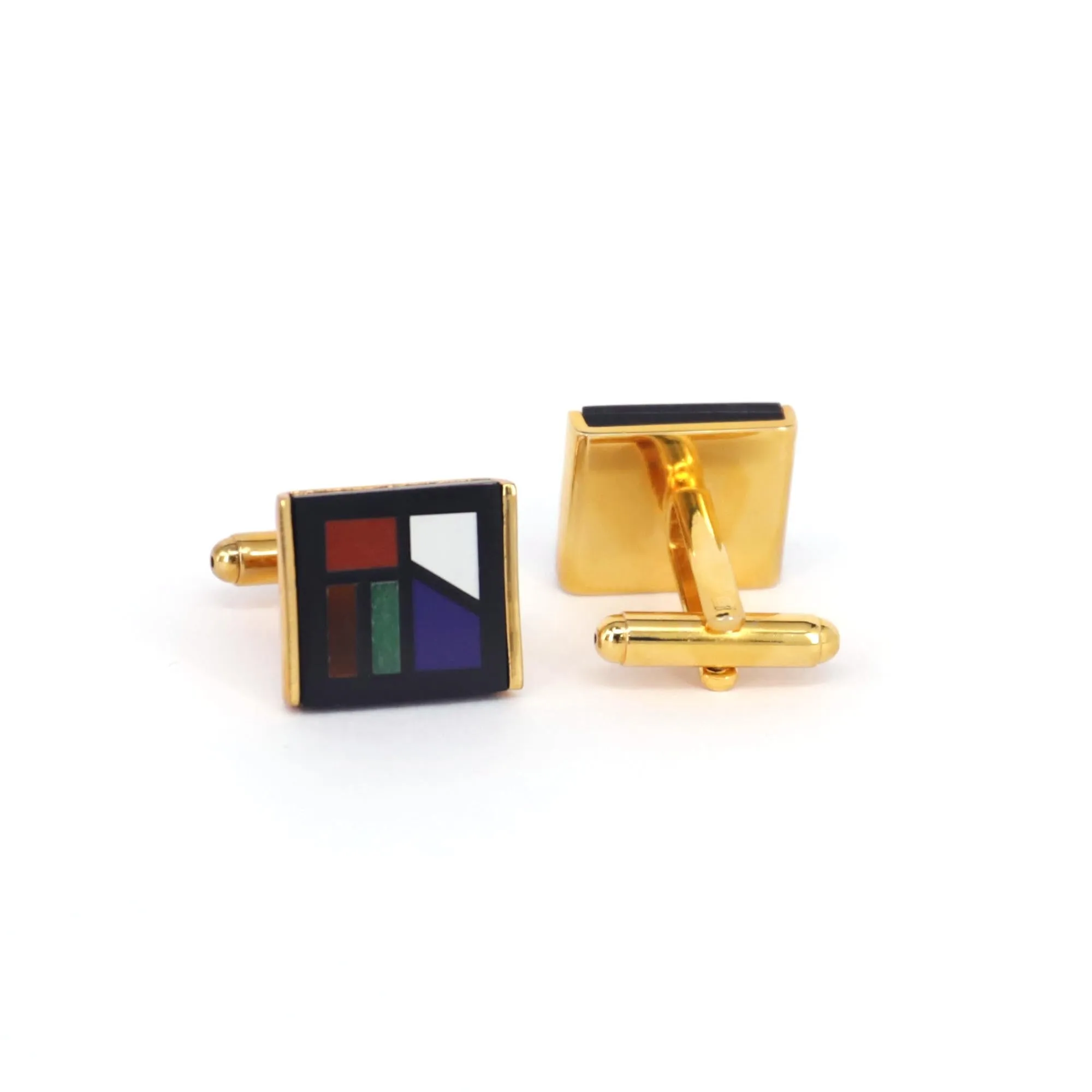 Rectangle stained glass Cufflinks