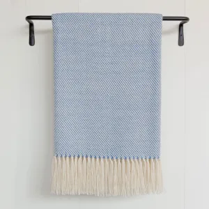 Regatta Blue Handwoven Alpaca Throw