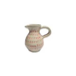 Small Slim neck Jug with Pink Dots