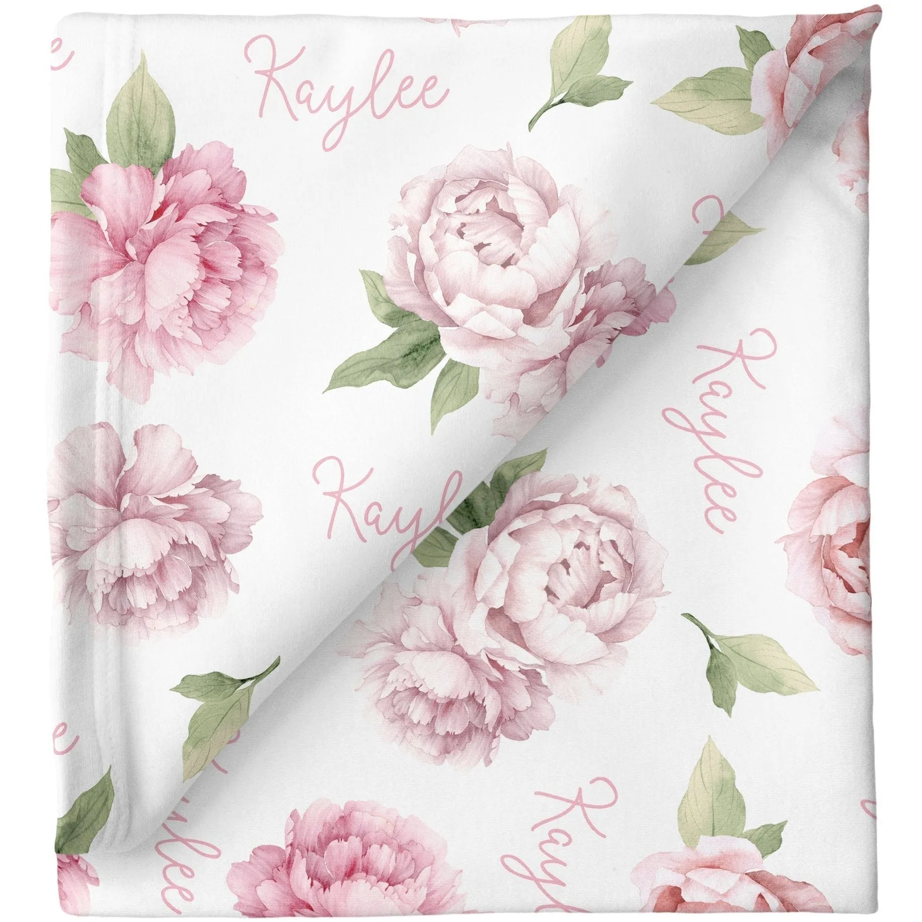 Sugar   Maple Personalized Stretchy Blanket | Peonies
