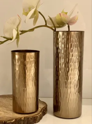 Urban Born Metal flower vase for home decor and living room Vintage decor Antique decor for home décor (9 x 9 x 25 cm)