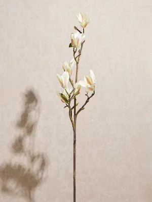 Westside Home Off-White Artificial Magnolia Flower