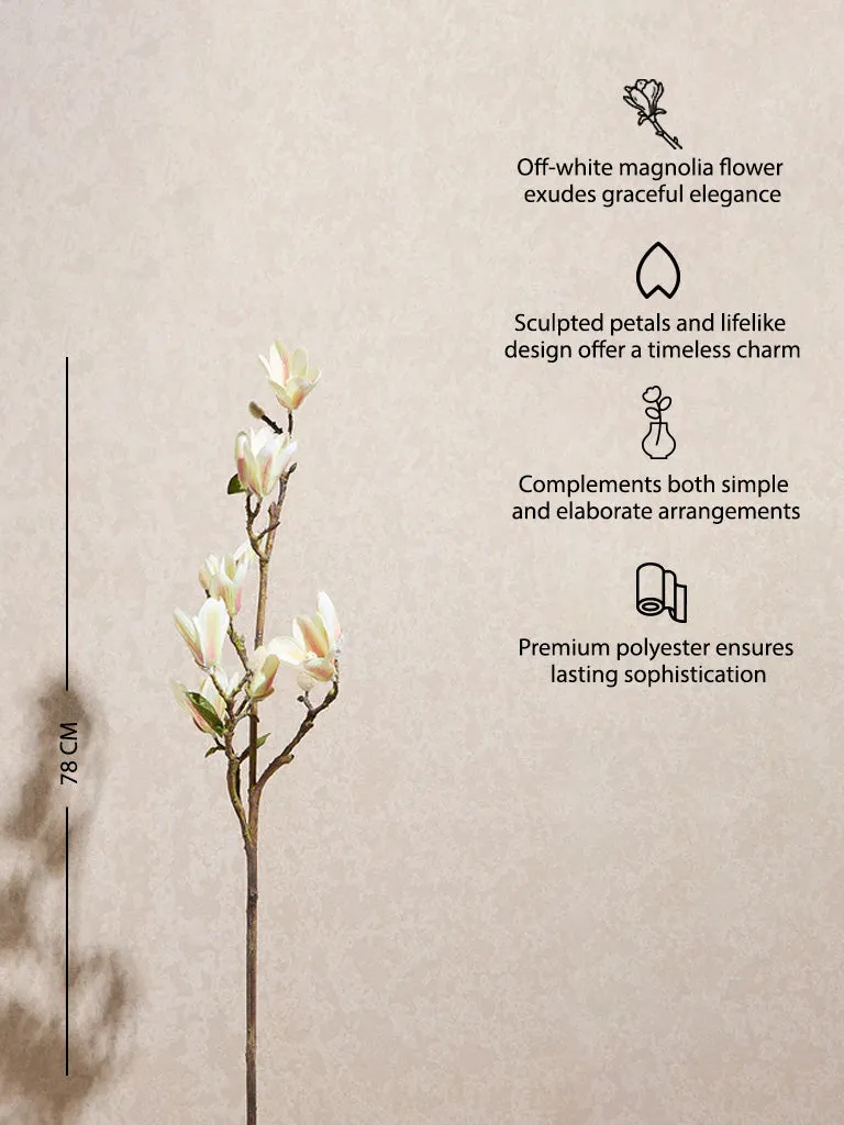 Westside Home Off-White Artificial Magnolia Flower